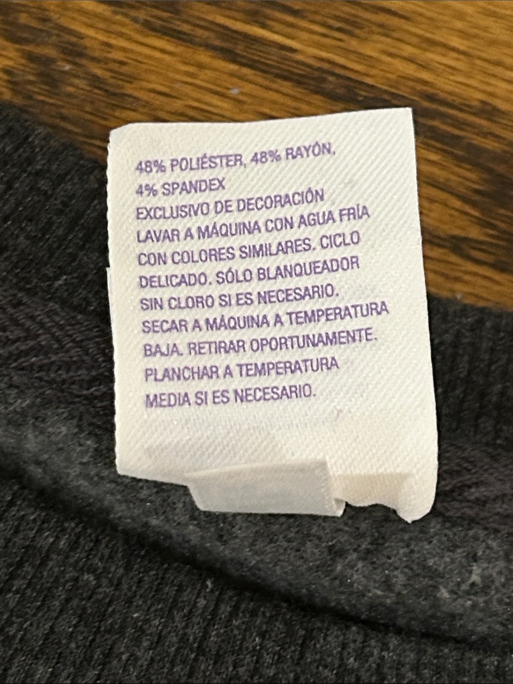 Charcoal Crewneck Fleeve Lined Super Soft Loungewear - Classic Pullover - Picture 3 of 5